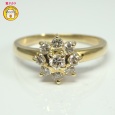画像3: K18 ゴールド　ダイヤモンド 0.30ct 指輪　フラワー 中古　美品　新品仕上済　レディース　ジュエリー　ダイヤ　リング　質屋 (3)