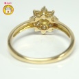 画像4: K18 ゴールド　ダイヤモンド 0.30ct 指輪　フラワー 中古　美品　新品仕上済　レディース　ジュエリー　ダイヤ　リング　質屋 (4)