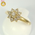 画像2: K18 ゴールド　ダイヤモンド 0.30ct 指輪　フラワー 中古　美品　新品仕上済　レディース　ジュエリー　ダイヤ　リング　質屋 (2)