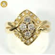画像1: K18 ゴールド　ダイヤモンド　0.30ct　指輪　中古　美品　新品仕上済　レディース　ジュエリー　ダイヤ　リング　4月誕生石　アクセサリー　サイズ12　質屋 (1)