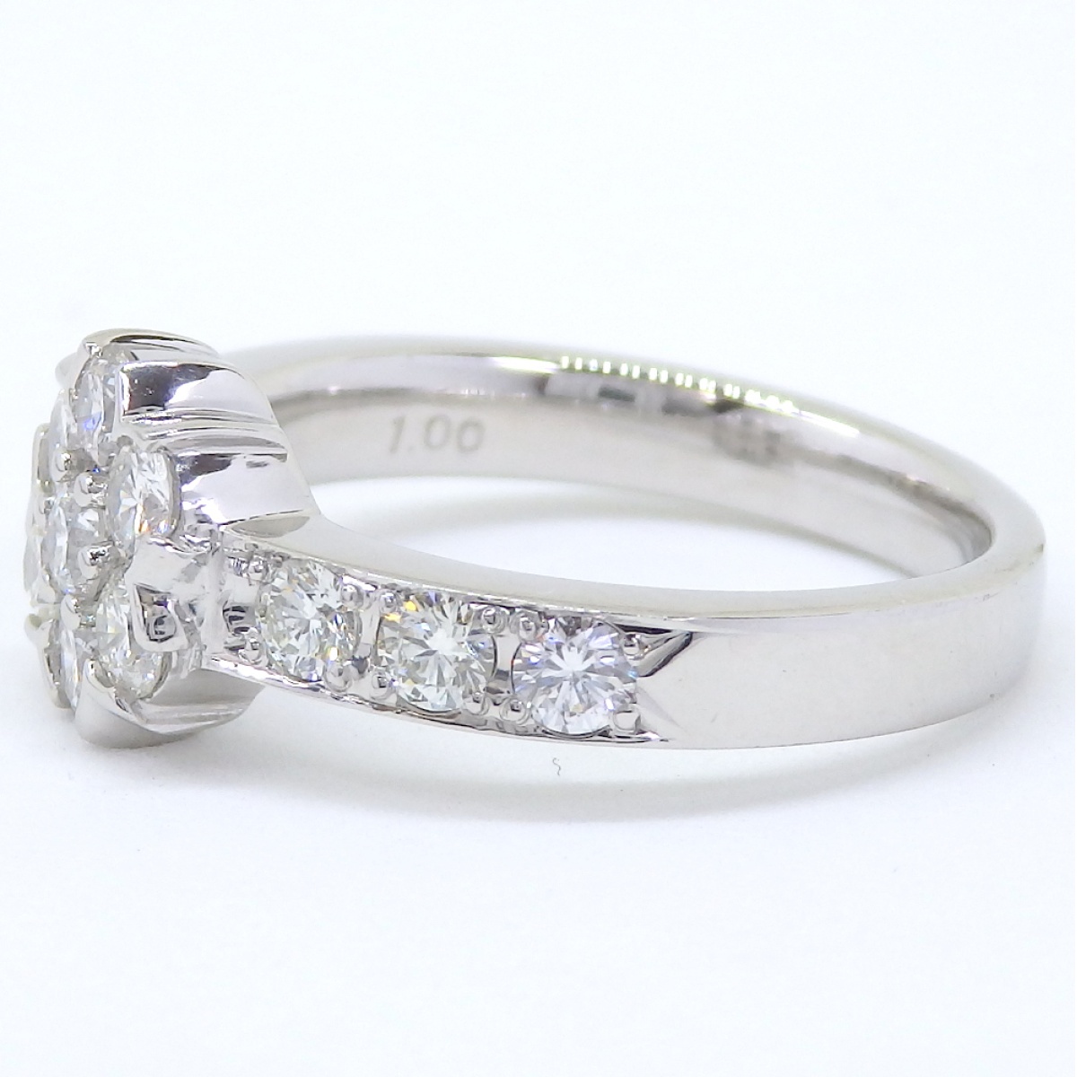 画像4: Pt900 プラチナ　ダイヤモンド　1.00ct　指輪　フラワー　中古　美品　新品仕上済　レディース　ジュエリー　ダイヤ　リング　1カラット　質屋