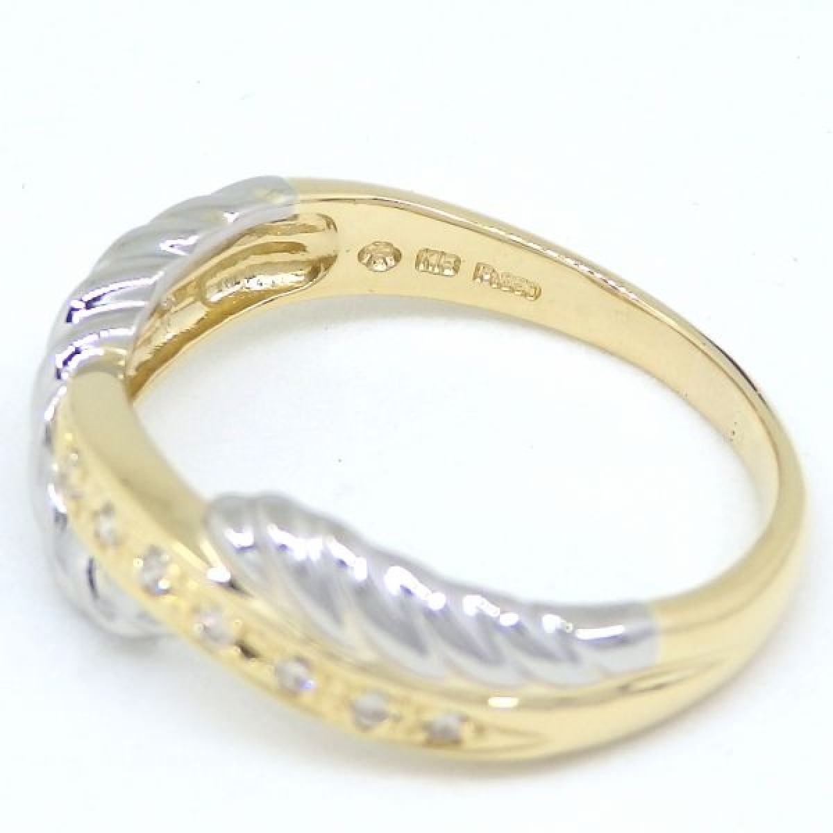 画像4: K18 ゴールド　Pt850 プラチナ　ダイヤモンド　0.09ct　指輪　中古　美品　新品仕上済　レディース　ジュエリー　ダイヤ　リング　質屋