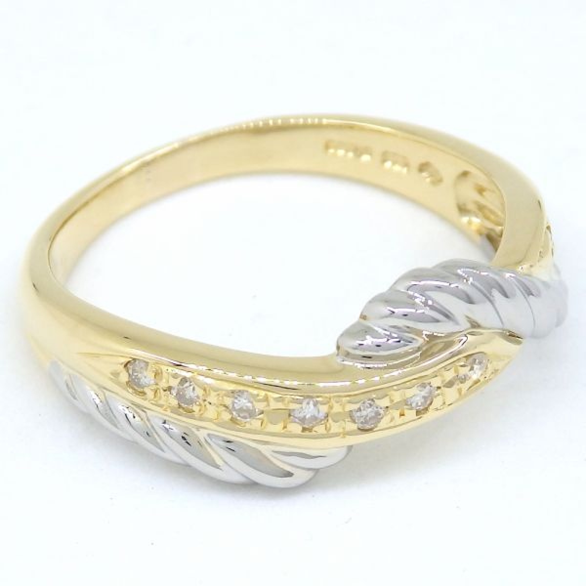 画像3: K18 ゴールド　Pt850 プラチナ　ダイヤモンド　0.09ct　指輪　中古　美品　新品仕上済　レディース　ジュエリー　ダイヤ　リング　質屋
