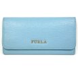 画像1: 【FURLA】フルラ　6連　 キーケース 　レディース　レザー　水色　中古　質屋　小物　ブルー　ゴールドカラー金具 (1)