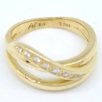 画像4: K18 ゴールド　ダイヤモンド 0.14ct 　指輪　　中古　美品　新品仕上済　レディース　ジュエリー　ダイヤ　リング　　4月誕生石　質屋 (4)