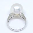 画像5: Pt900　プラチナ　大粒　真珠　13.5mm　ダイヤモンド　0.10ct　指輪　　中古　美品　新品仕上済　レディース　ジュエリー　ダイヤ　リング　質屋　6月誕生石 (5)