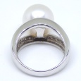 画像3: K18WG　ホワイトゴールド　真珠 11.7mm　ダイヤモンド 0.16ct　指輪　中古　美品　レディース　ジュエリー　パール　ダイヤ　リング　質屋　6月誕生石　 (3)