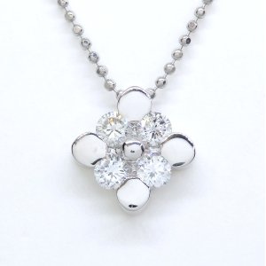 Pt900 プラチナ　ダイヤモンド　0.40ct　ペンダント付ネックレス　中古　美品　新品仕上済　レディース　ジュエリー　ダイヤ　質屋　ボールチェーン