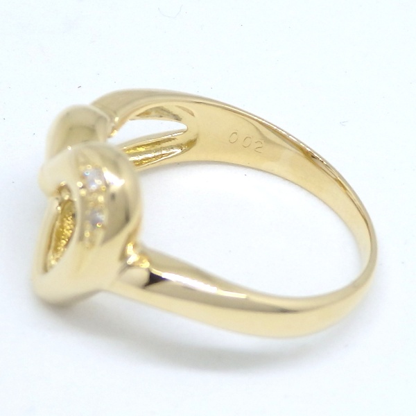 画像4: K18 ゴールド　ダイヤモンド 0.02ct 　指輪 　中古　美品　新品仕上済　レディース　ジュエリー　ダイヤ　リング　アクセサリー　4月誕生石　ハート　質屋