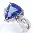 画像1: Pt900 プラチナ　天然 タンザナイト　3.61ct　ダイヤモンド　0.41ct 　指輪　鑑別書付　美品　新品仕上済 (1)