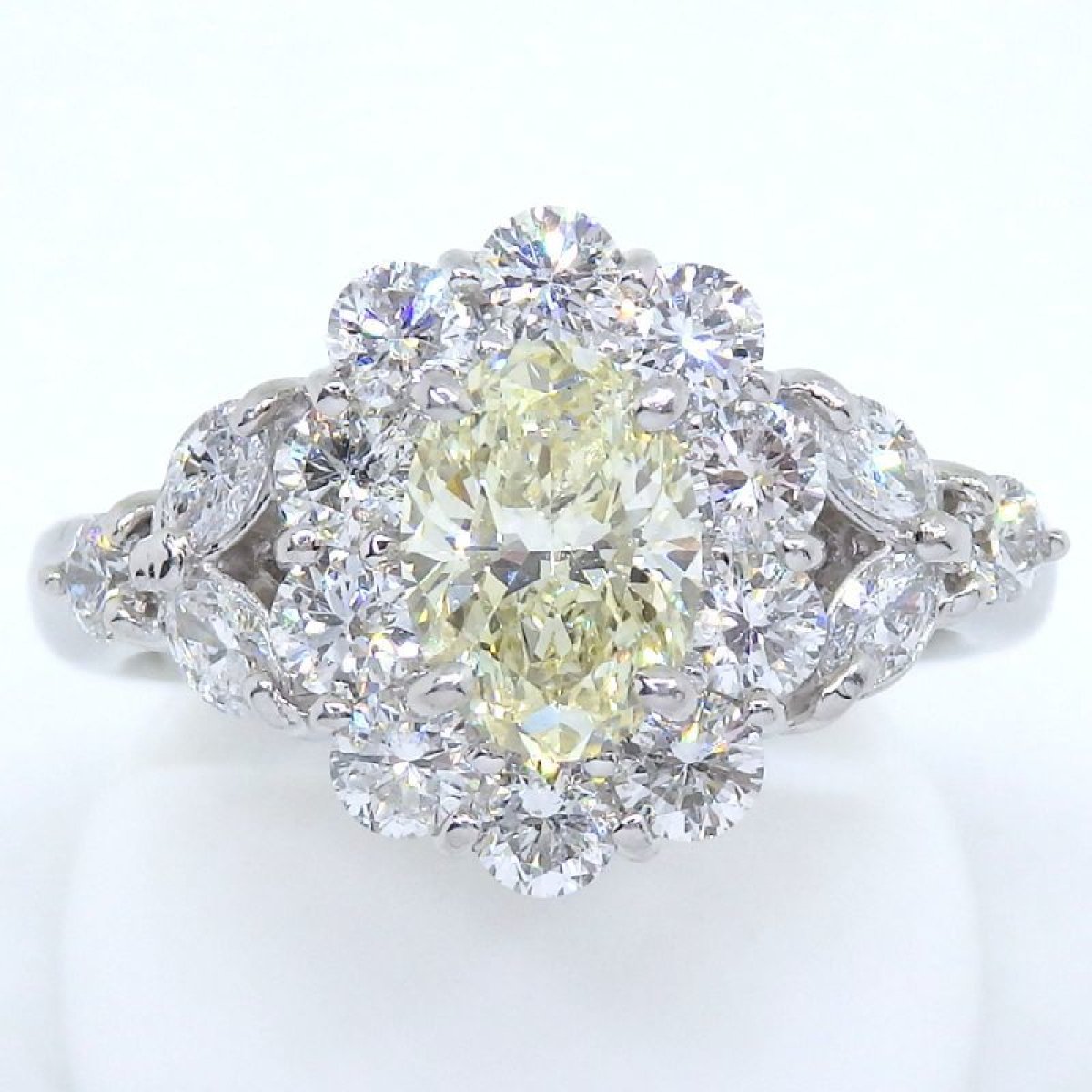 画像1: Pt900 プラチナ ダイヤモンド 1.36ct 1.024ct 指輪　鑑別書付　中古　美品　新品仕上済　レディース　ジュエリー　ダイヤ　リング　4月誕生石　質屋