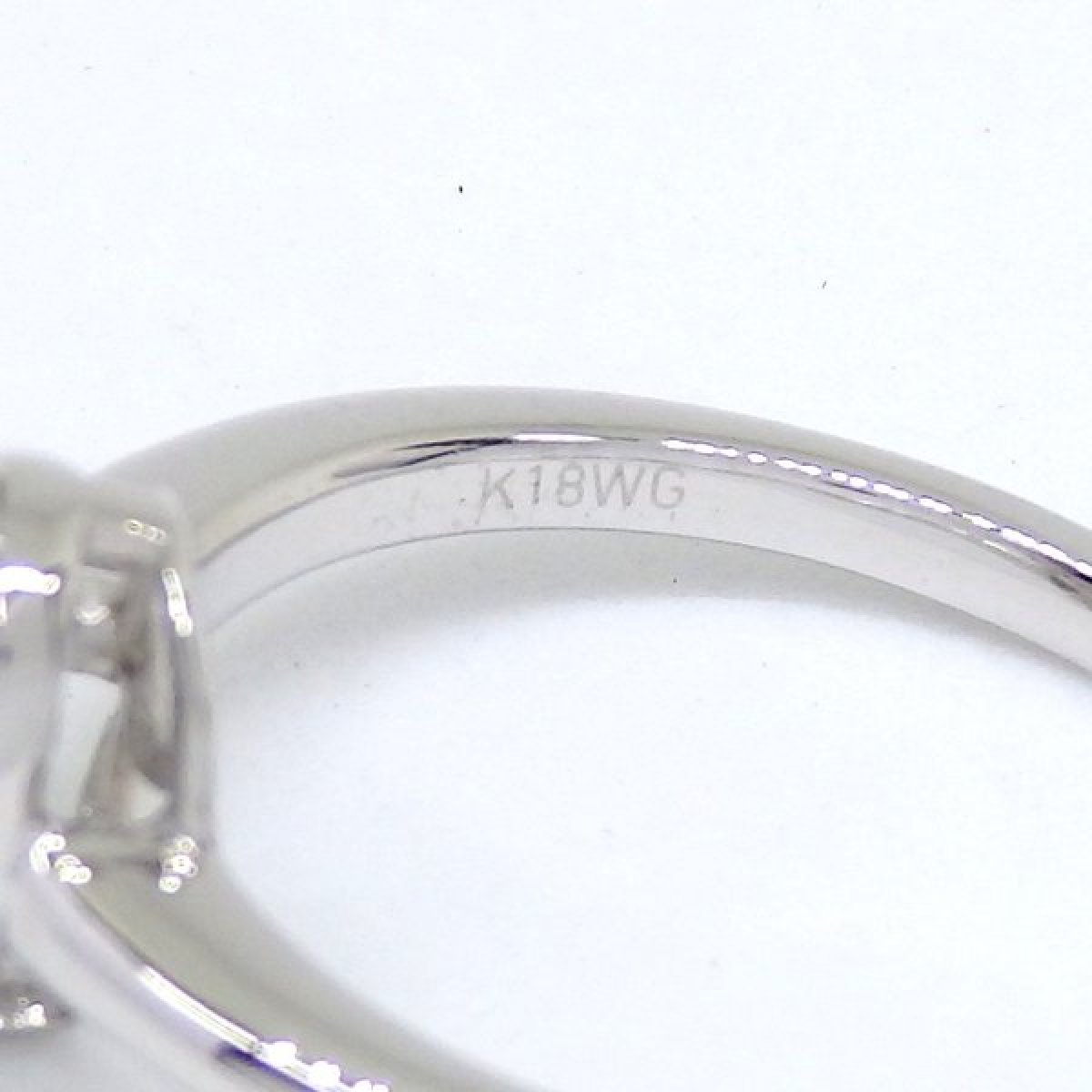 画像5: K18WG　ホワイトゴールド　　ダイヤモンド　0.28ct　指輪　ハート　中古　美品　新品仕上済　レディース　ジュエリー　ダイヤ　リング　質屋