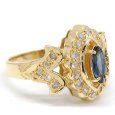 画像3: K18 ゴールド　イエローゴールド　サファイヤ 0.35ct　ダイヤモンド 0.30ct 指輪　中古　美品　新品仕上済　レディース　ジュエリー　ダイヤ　リング　質屋　9月誕生石 (3)