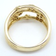 画像4: K18 ゴールド 　ダイヤモンド 0.16ct 指輪　中古　美品　新品仕上済　レディース　ジュエリー　ダイヤ　リング　フラワー　ちょうちょ　質屋 (4)