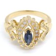 画像5: K18 ゴールド　イエローゴールド　サファイヤ 0.35ct　ダイヤモンド 0.30ct 指輪　中古　美品　新品仕上済　レディース　ジュエリー　ダイヤ　リング　質屋　9月誕生石 (5)