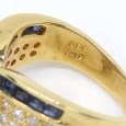 画像4: K18 ゴールド サファイア 0.95ct 0.76ct　ダイヤモンド 0.78ct 指輪　鑑別書付　中古　美品　新品仕上済　レディース　ジュエリー　ダイヤ　リング　質屋 9月誕生石 (4)
