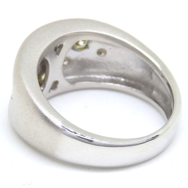 画像4: K18WG ホワイトゴールド ダイヤモンド 0.35ct 0.15ct　指輪 中古　美品　新品仕上済　レディース　ジュエリー　ダイヤ　リング　　艶消し加工 幅広　高品質　質屋