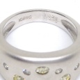 画像5: K18WG ホワイトゴールド ダイヤモンド 0.35ct 0.15ct　指輪 中古　美品　新品仕上済　レディース　ジュエリー　ダイヤ　リング　　艶消し加工 幅広　高品質　質屋 (5)