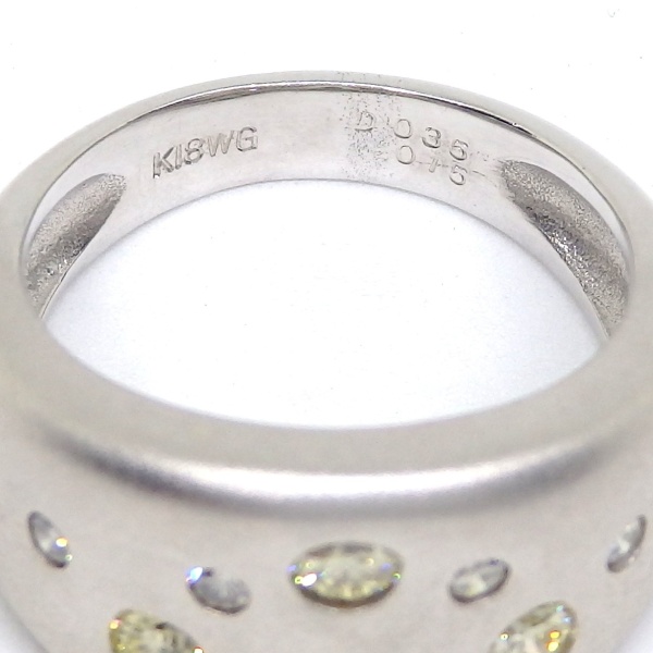 画像5: K18WG ホワイトゴールド ダイヤモンド 0.35ct 0.15ct　指輪 中古　美品　新品仕上済　レディース　ジュエリー　ダイヤ　リング　　艶消し加工 幅広　高品質　質屋