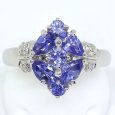 画像1: Pt900 プラチナ 天然ゾイサイト タンザナイト 1.17ct ダイヤモンド 0.04ct 指輪　ソーティング付　中古　美品　新品仕上済　レディース　ジュエリー　ダイヤ　リング　質屋　12月誕生石 (1)