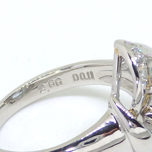 画像4: Pt900 プラチナ アクアマリン 2.66ct ダイヤ 0.11ct 指輪 　ソーティング付　中古　美品　ジュエリー　新品仕上済　ダイヤ　レディース　リング　天然アクアマリン　3月誕生石　質屋