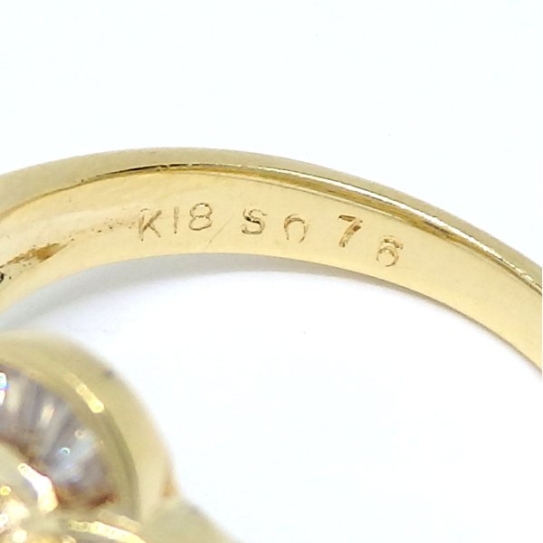 画像5: K18　ゴールド　K18YG　イエローゴールド　サファイア 0.76ct　ダイヤモンド 0.35ct 指輪　中古　美品　レディース　ジュエリー　ダイヤ　リング　質屋　9月誕生石