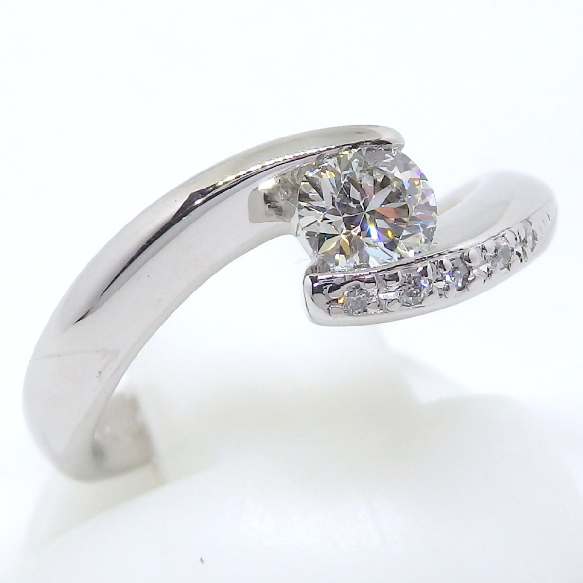 画像3: Pt900 プラチナ ダイヤモンド 0.333ct 0.03ct 指輪　中古　美品　新品仕上済　レディース　ジュエリー　ダイヤ　リング　質屋　4月誕生石