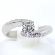 画像1: Pt900 プラチナ ダイヤモンド 0.333ct 0.03ct 指輪　中古　美品　新品仕上済　レディース　ジュエリー　ダイヤ　リング　質屋　4月誕生石 (1)