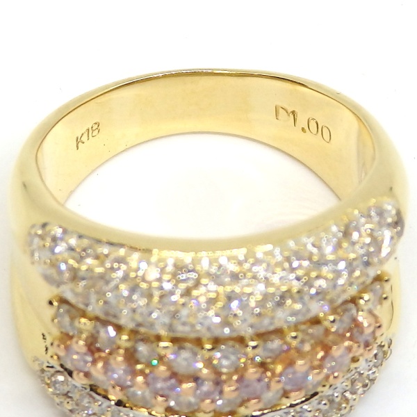 画像4: K18 ゴールド ダイヤモンド 1.00ct 指輪　PG ピンクゴールド　ピンクダイヤ