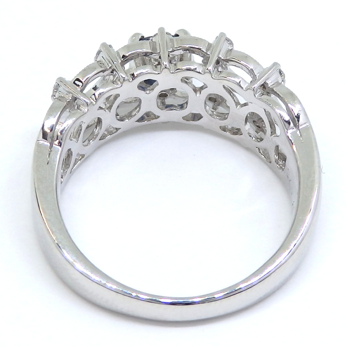 画像4: Pt900 プラチナ サファイア 0.48ct ダイヤモンド 0.17ct 指輪　中古　美品　新品仕上済　レディース　ジュエリー　ダイヤ　リング　質屋 9月誕生石