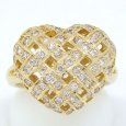 画像1: K18 ゴールド ダイヤモンド 0.72ct 指輪　中古　美品　新品仕上済　ハート　ジュエリー　ダイヤ　リング　4月誕生石　質屋 (1)