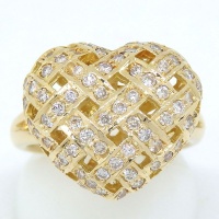 K18 ゴールド ダイヤモンド 0.72ct 指輪　中古　美品　新品仕上済　ハート　ジュエリー　ダイヤ　リング　4月誕生石　質屋