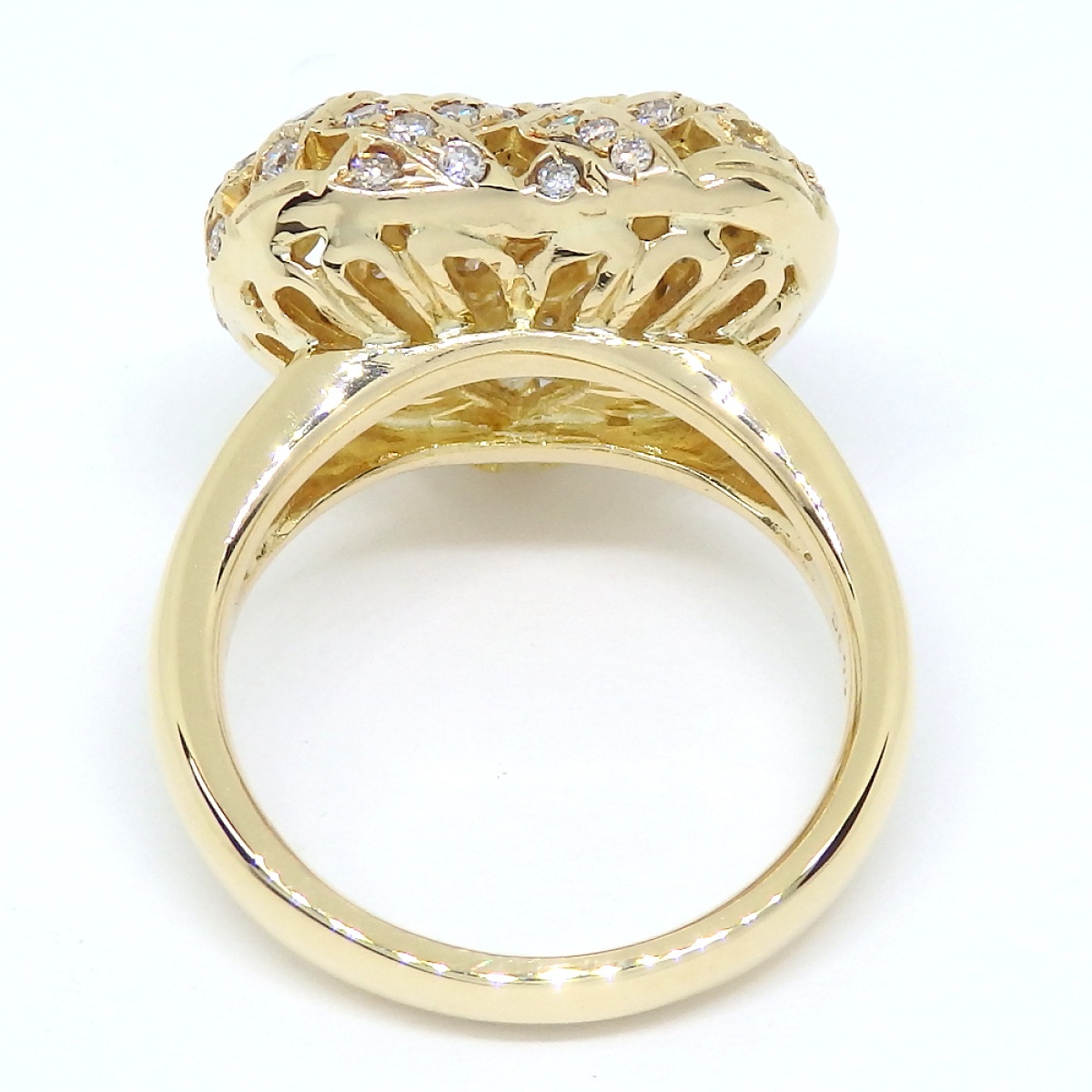 画像4: K18 ゴールド ダイヤモンド 0.72ct 指輪　中古　美品　新品仕上済　ハート　ジュエリー　ダイヤ　リング　4月誕生石　質屋