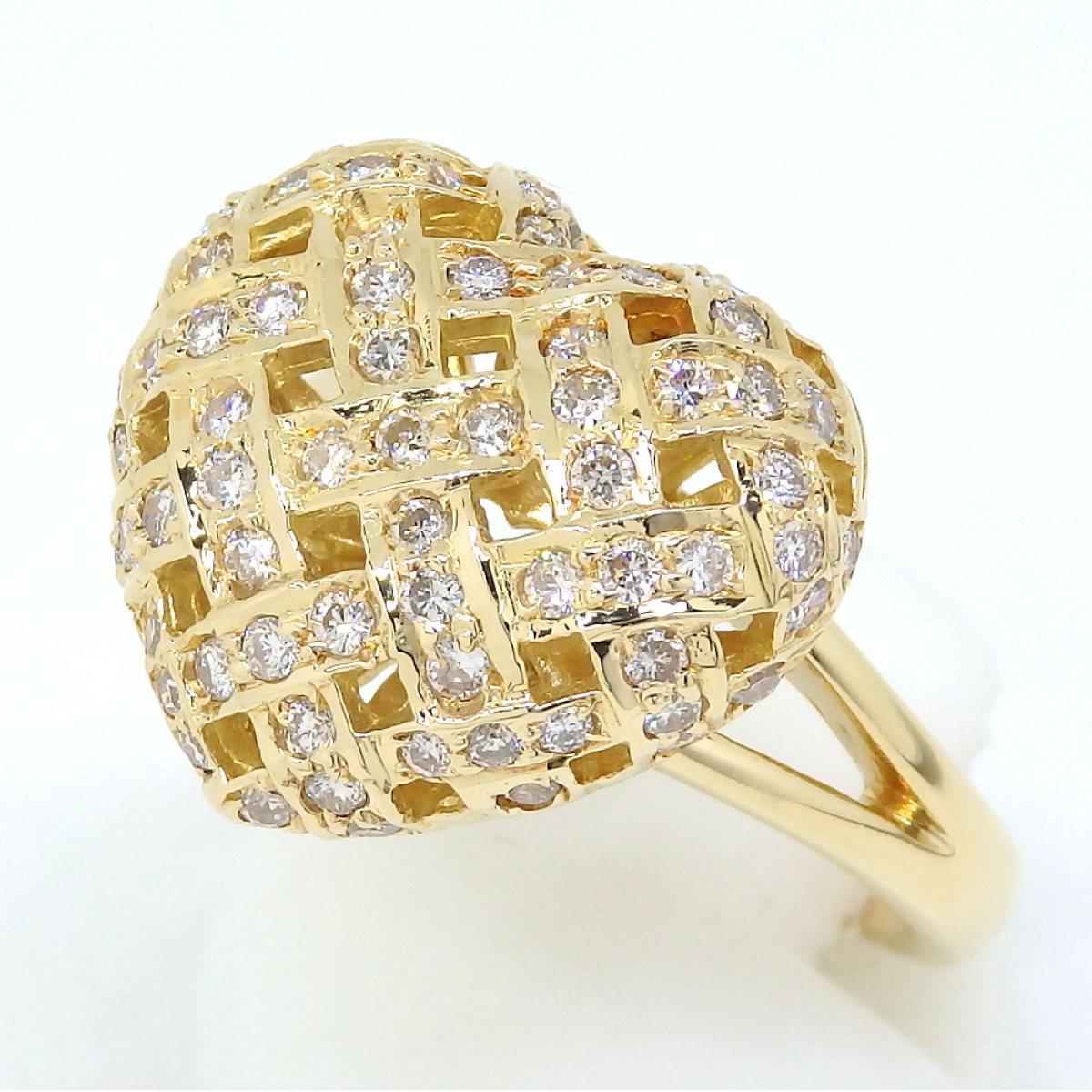 画像2: K18 ゴールド ダイヤモンド 0.72ct 指輪　中古　美品　新品仕上済　ハート　ジュエリー　ダイヤ　リング　4月誕生石　質屋