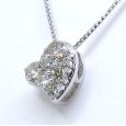 画像2: K18WG ホワイトゴールド　ダイヤモンド 0.23ct　ペンダントネックレス　ハート　中古　美品　レディース　ジュエリー　ダイヤ　質屋 (2)