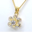 画像2: K18 ゴールド　ダイヤモンド　1.00ct ペンダント付ネックレス　1点留 　1カラット　フラワー　中古　美品　レディース　ジュエリー　ダイヤ　質屋 (2)