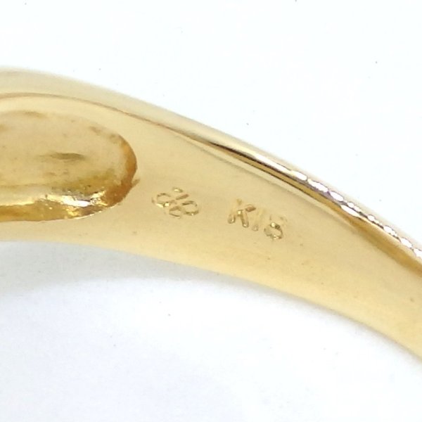 画像5: K18 ゴールド　エイローゴールド　ルビー サファイア　ダイヤモンド　0.03ct 　指輪　中古　美品　新品仕上済　レディース　ジュエリー　ダイヤ　リング　質屋　7月誕生石