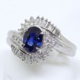 画像2: Pt900 プラチナ サファイア　0.97ct ダイヤモンド 0.34ct 指輪　中古　美品　新品仕上済　レディース　ジュエリー　ダイヤ　リング　質屋　9月誕生石 (2)