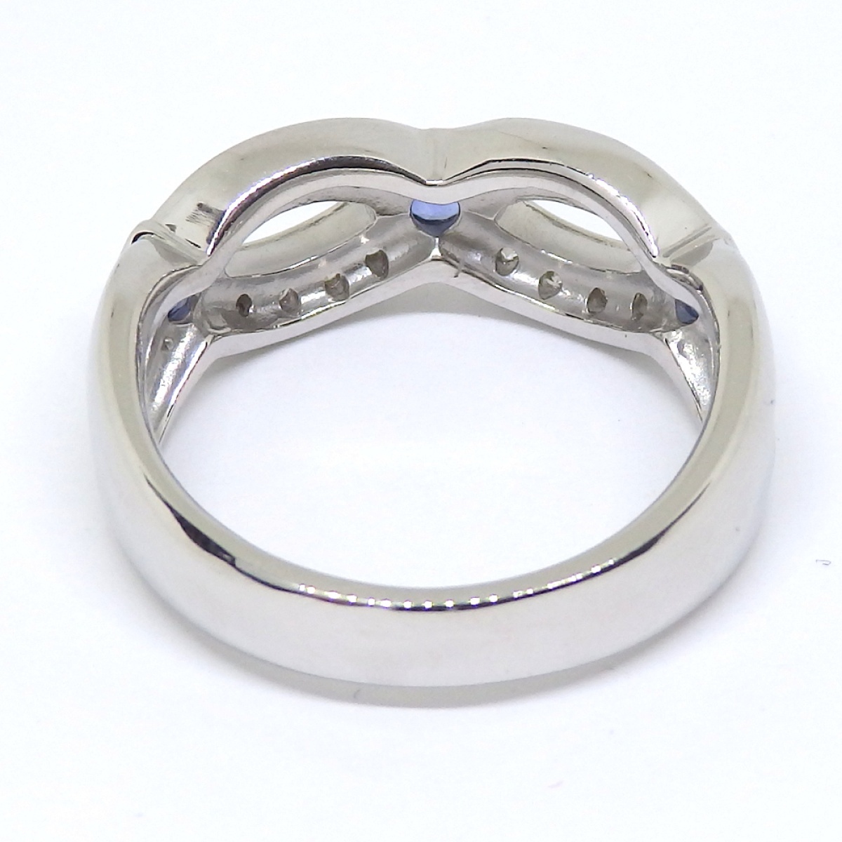画像4: Pt900 プラチナ サファイア　0.47ct ダイヤモンド 0.20ct 指輪　中古　美品　新品仕上済　レディース　ジュエリー　ダイヤ　リング　質屋　9月誕生石