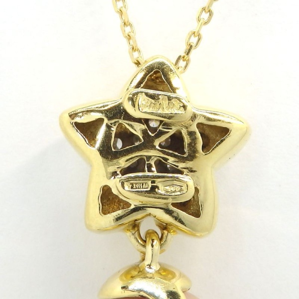 画像4: K18 ゴールド　ダイヤモンド 星型　バロックパール　ペンダント付ネックレス　中古　美品　レディース　ジュエリー　ダイヤ　真珠　パール　スター　質屋 6月誕生石