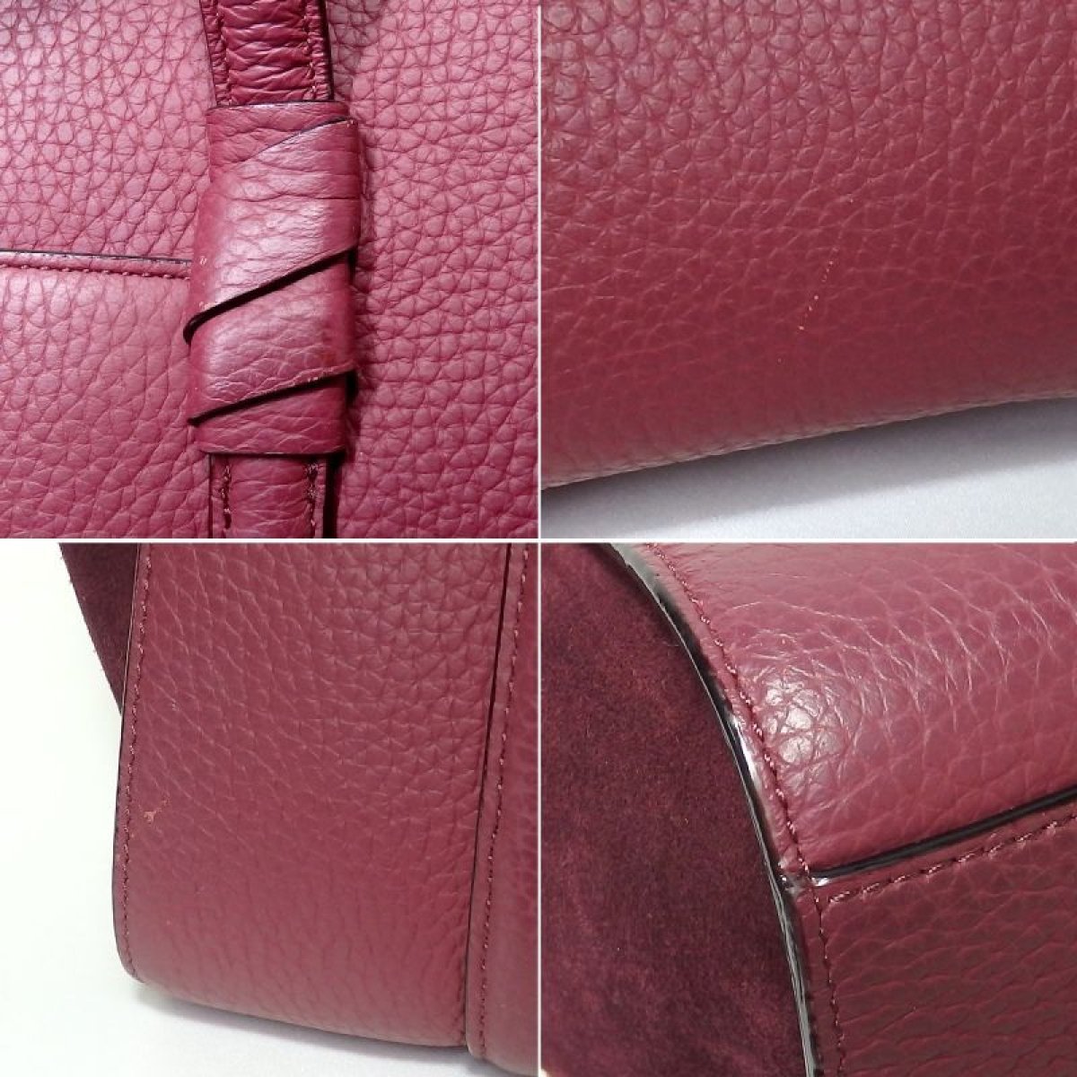 画像5: 【Kate spade】ケイトスペード　2WAY　ハンドバッグ　ストラップ付 レザー　スエード　ショルダー　ワインカラー　斜め掛け　中古　美品　バッグ　質屋　