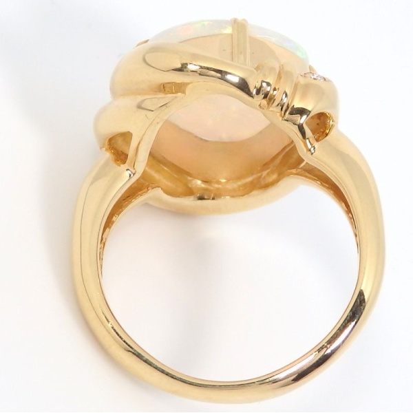画像3: K18 ゴールド　オパール　 ダイヤモンド　 指輪　ソーティング付