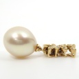 画像5: K18 ゴールド　パール　真珠　約11mm ダイヤ：0.10ct　 ペンダント　トップのみ　中古　美品　レディース　ジュエリー　6月誕生石 (5)