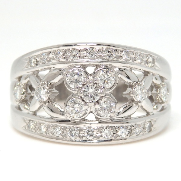 画像1: Pt900 プラチナ  ダイヤモンド 0.50ct　指輪　中古　美品　新品仕上済　レディース　ジュエリー　ダイヤ　リング　質屋