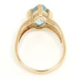 画像4: K18 ゴールド  YG　イエローゴールド　ブルートパーズ　6.14ct　大粒　指輪　美品　中古　レディース　ジュエリー　11月誕生石　リング　質屋 (4)
