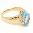 画像3: K18 ゴールド  YG　イエローゴールド　ブルートパーズ　6.14ct　大粒　指輪　美品　中古　レディース　ジュエリー　11月誕生石　リング　質屋 (3)