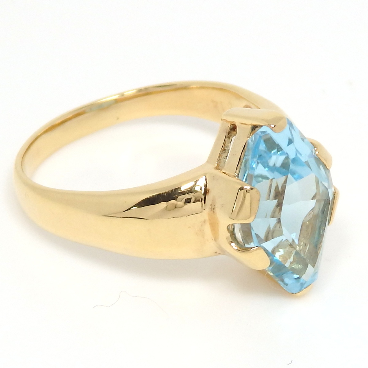 画像3: K18 ゴールド ブルートパーズ　6.14ct　大粒　指輪　美品　中古　レディース　ジュエリー　11月誕生石　リング　質屋
