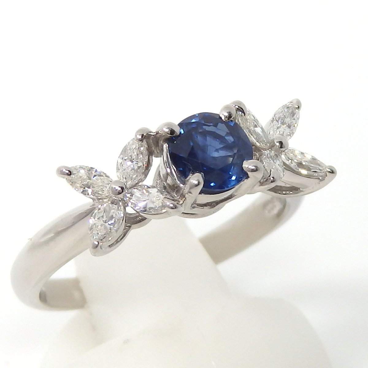 画像3: Pt900 プラチナ サファイア 0.618ct　ダイヤモンド 0.38ct 　指輪　中古　美品　新品仕上済　レディース　ジュエリー　ダイヤ　リング　質屋 9月誕生石