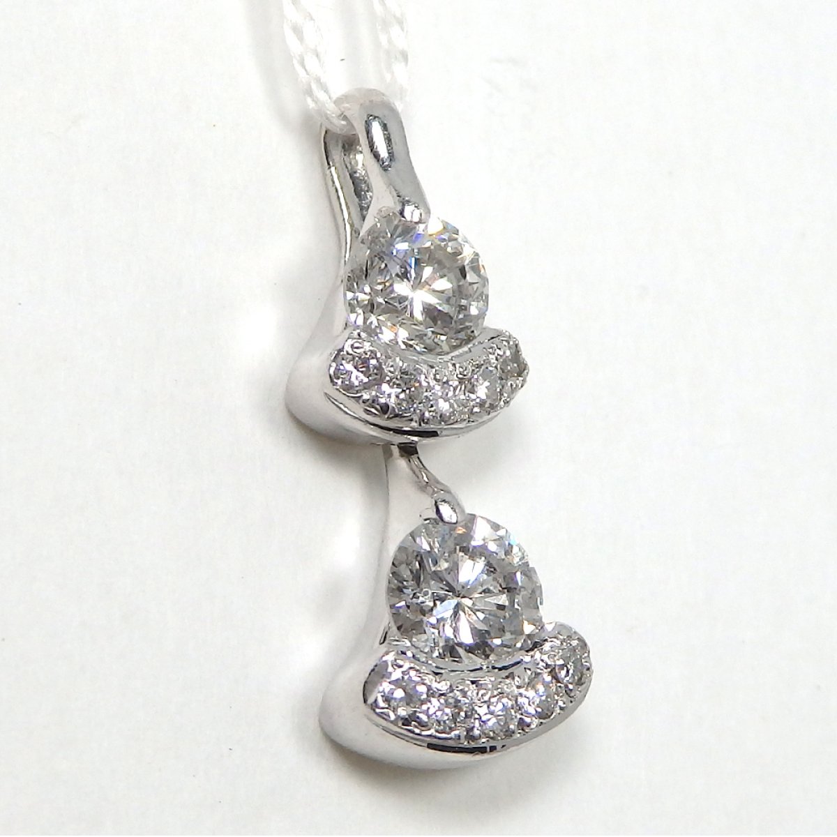 画像3: Pt プラチナ 　ダイヤモンド 0.21ct 0.22ct 0.05ct ペンダント　トップ　中古　美品　レディース　ジュエリー　トップのみ　ダイヤ　質屋