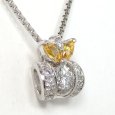 画像2: Pt900 プラチナ 　ダイヤモンド　0.25ct　0.10ct　シトリン　0.26ct ペンダント付ネックレス　中古　美品　レディース　ジュエリー　ダイヤ　質屋 (2)